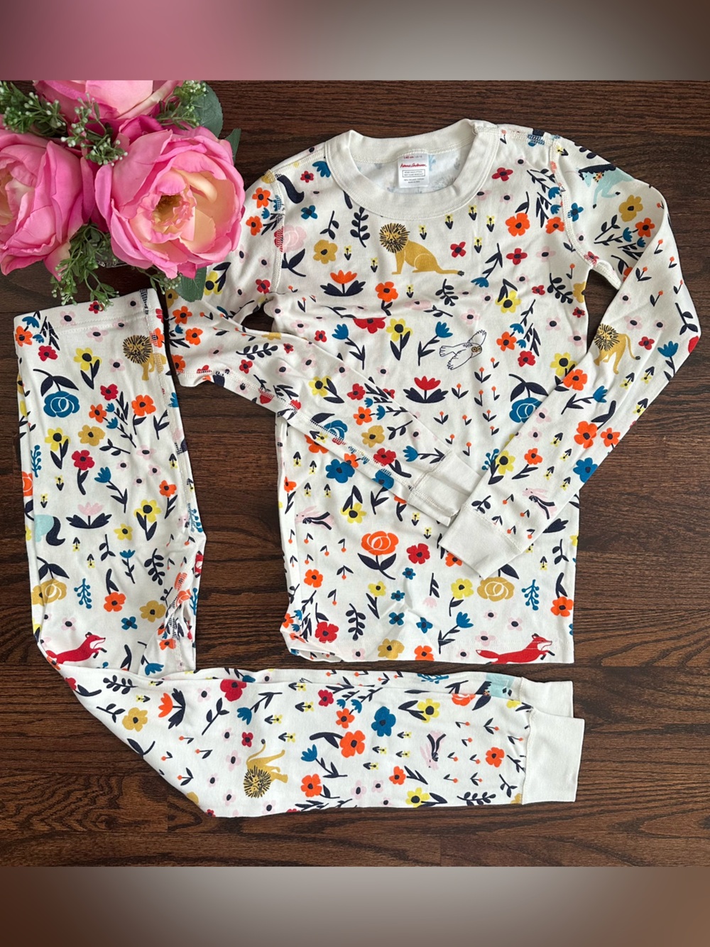 Hanna Andersson long John pajamas, 140/10US